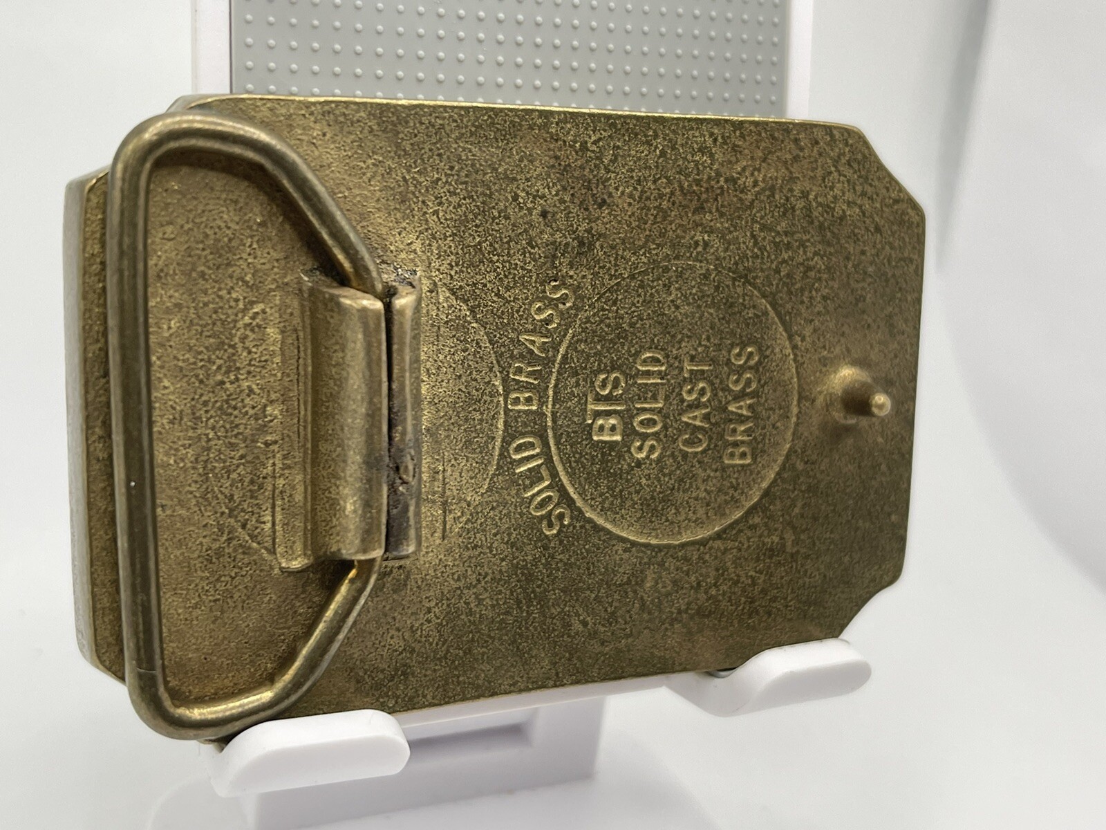 Vintage BTS Solid Brass Steam Engine Train Belt B… - image 5