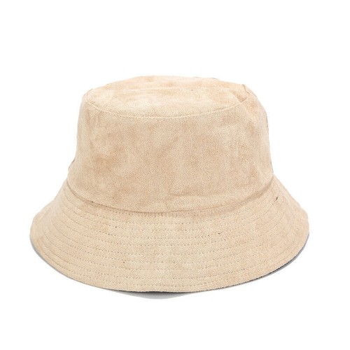 Mens Womens Double Sided Bucket Hat Solid Color Suede Wide Brimmed Fishing Hats - Picture 7 of 15
