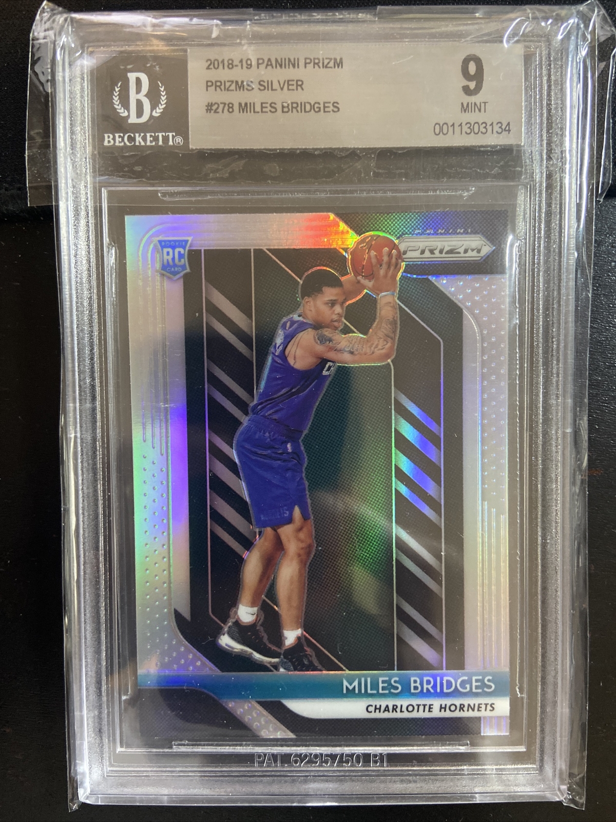 2018 Prizm Silver Miles Bridges #278 BGS 9 Rookie RC R
