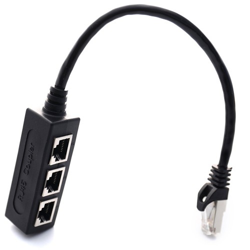 RJ45 Splitter LAN Ethernet Network RJ45 Connector Splitter Adapter Ca-Z0 _ou - Afbeelding 3 van 8