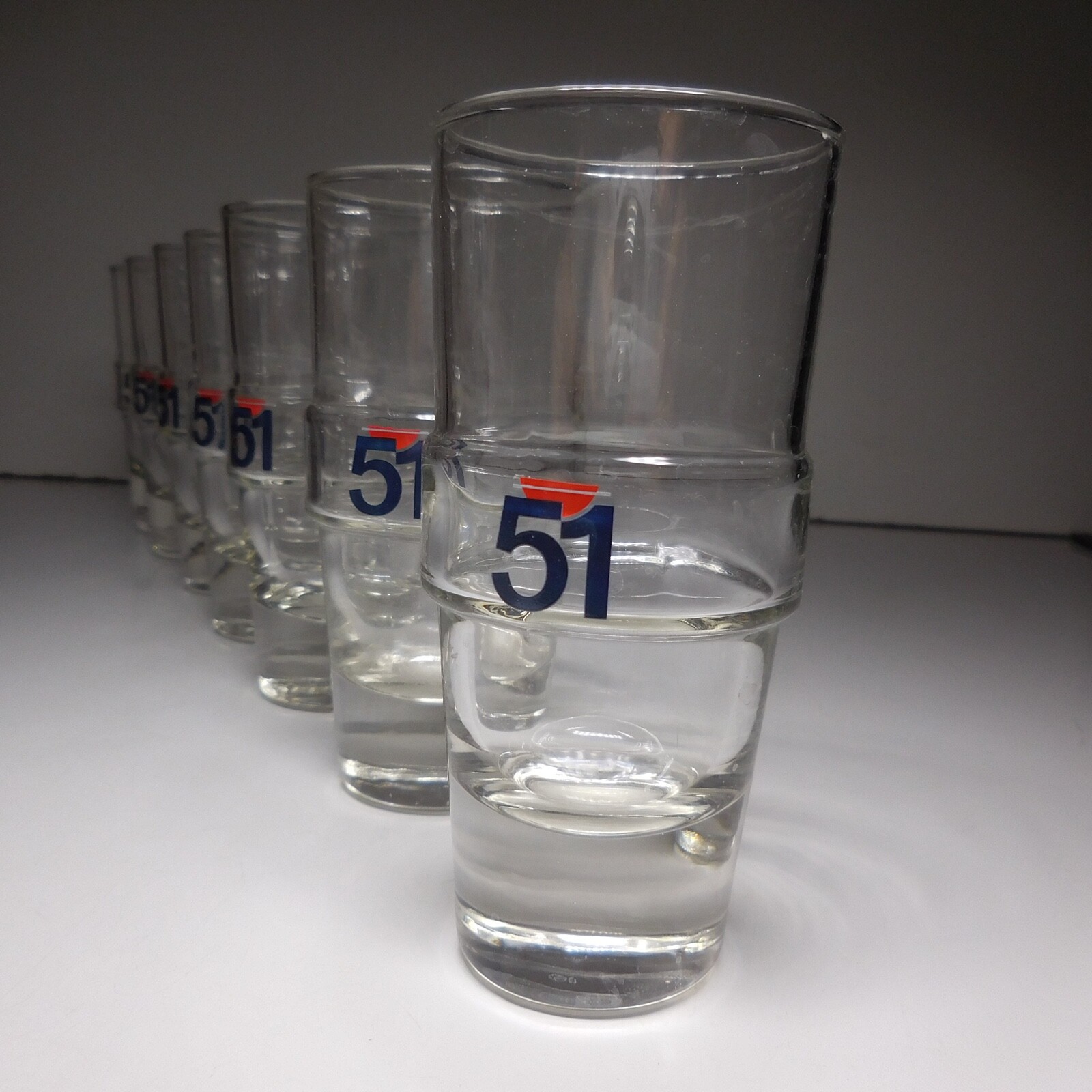 Verre alcool apéritif Pastis 51 vintage art déco table desig 190