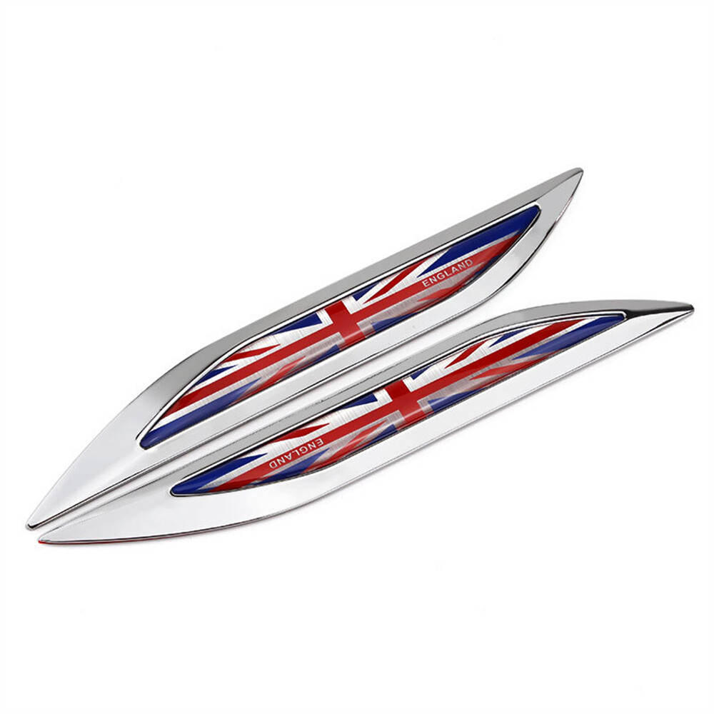 2x UK Flag Fender Body Emblem England Side Door Emblem Badge Universal