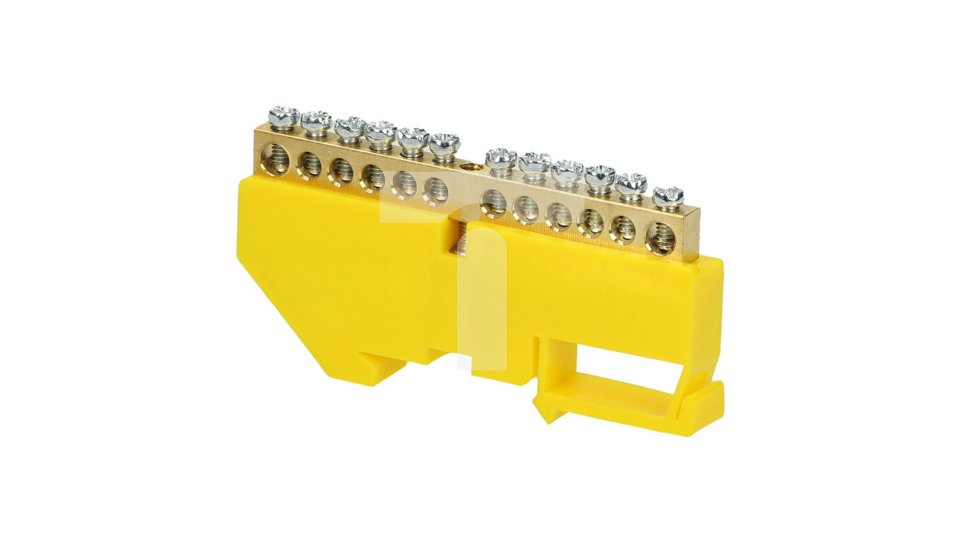 PE terminal block, for TH35 rail, 12 wires, yellow, OR-LZ-8204/12/Y /T2UK