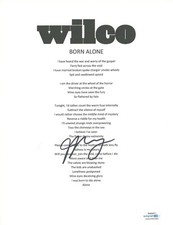 Jeff Tweedy Signed Autographed Wilco Born Alone Song Lyric Sheet ACOA COA