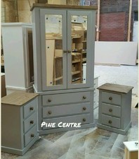 HANDMADE AYLESBURY NEXT (GREY+MEDIUM-OAK) 3 PIECE BEDROOM SET NOT FLAT-PACK!!!!