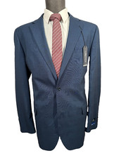 NEW NAUTICA Mens Blue GLEN PLAID ATHLETIC FIT Suit Sport Coat Blazer Jacket 44L