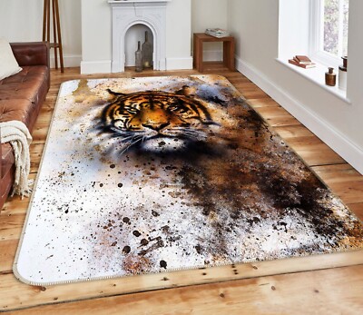 3D Tier Tiger Malerei M12438 Spiel Teppich Mat Elegant Foto Teppich Romy