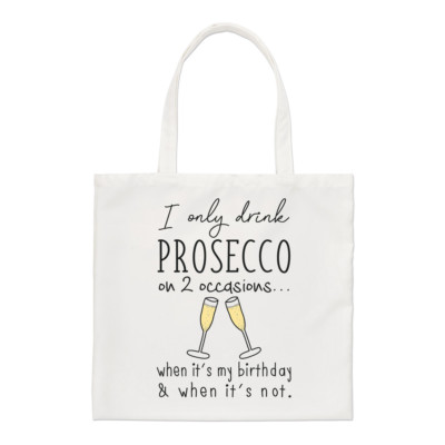 I Nur Trinken Prosecco Auf 2 Anlässe Regular Tragetasche Lustiger Witz