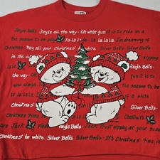 Vintage Nutcracker Christmas Sweatshirt Sweater Red Pullover Bear Women's Large