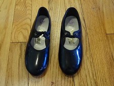 BLACK AWARD TAP DANCE SHOES elastic strap little girls 10.5 M