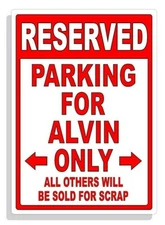 Personalized Parking Sign Wall Decal Metal Sign No Parking Customized Alvin