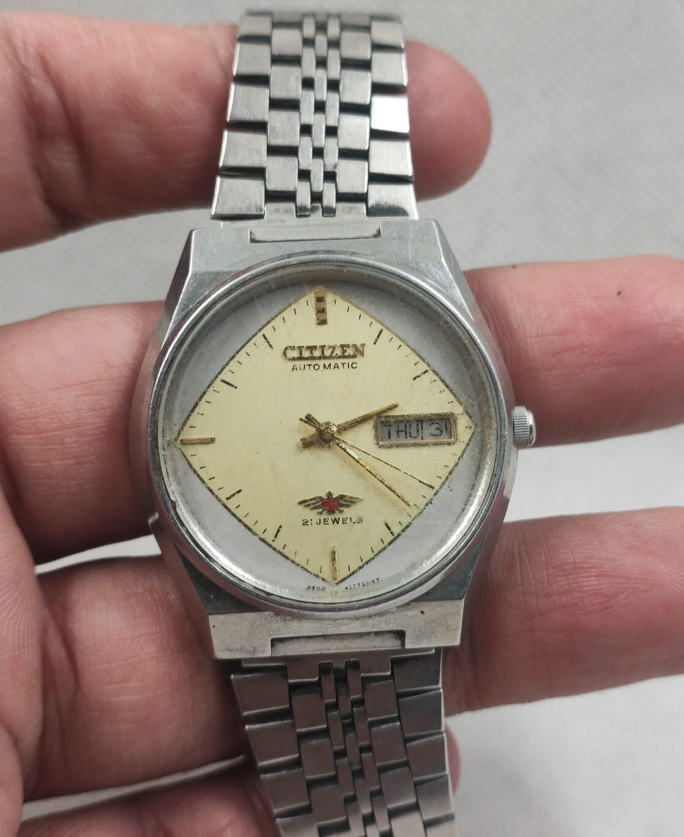 シチズン 自動巻 AUTOMATIC 21JEWELS 4-820029 Y 腕時計メンズ動作品シチズンCITIZEN自動巻き4-820029Yアナログ不
