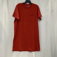 Everlane Womens Short Sleeve Crew Neck Pullover Red T Shirt Dress Size Large