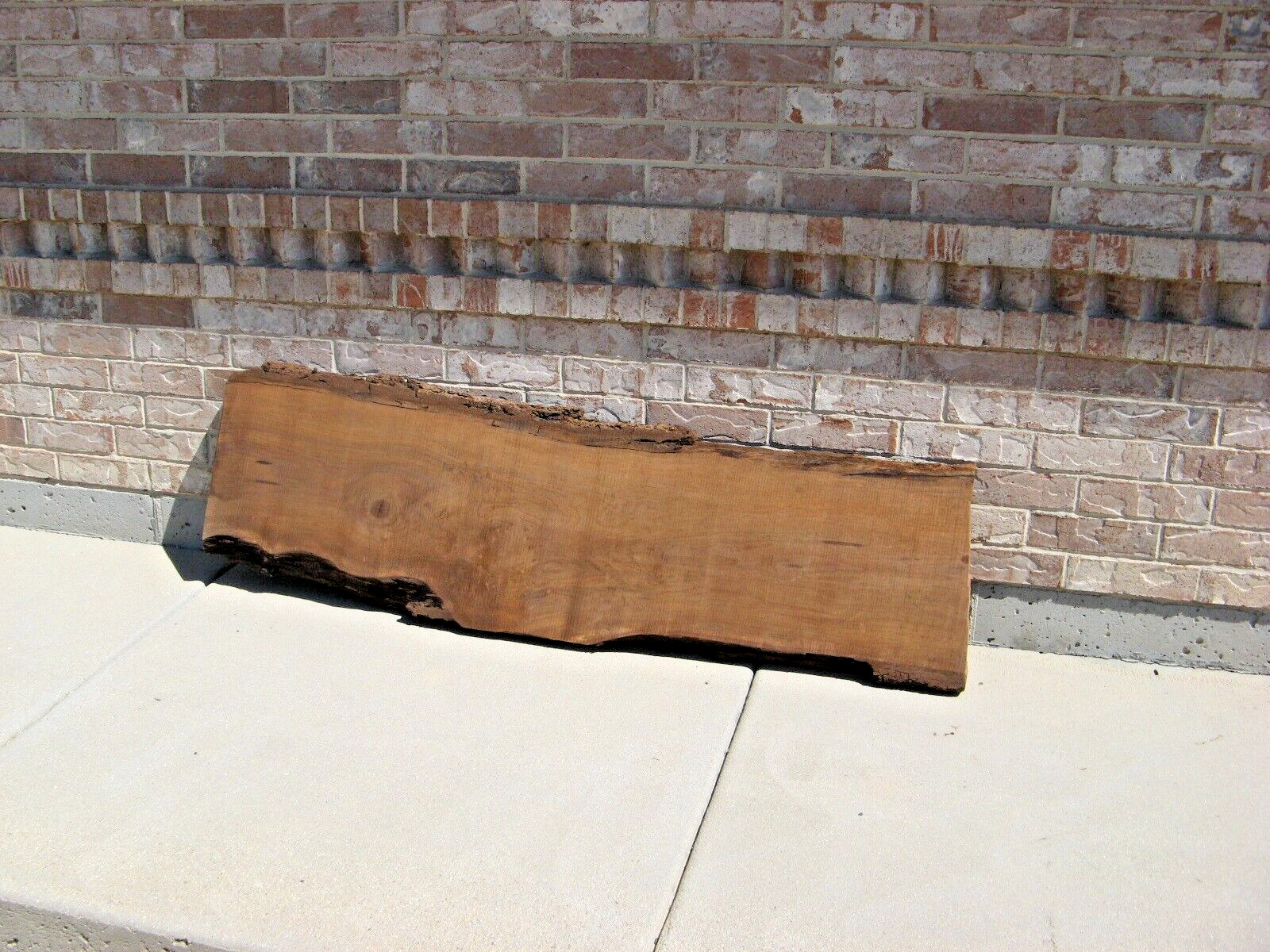 1 PC (UNKNOWN WOOD TYPE) SLAB 63  X  18" X  2" WITH LIVE EDGE