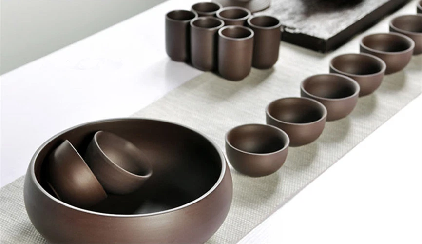 8 tazas de té de kungfu chino de 35 ml taza de té real Yixing Zisha taza de té arcilla púrpura Foto 3 de 4