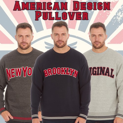Mens Sweatshirt Pullover Boucle 