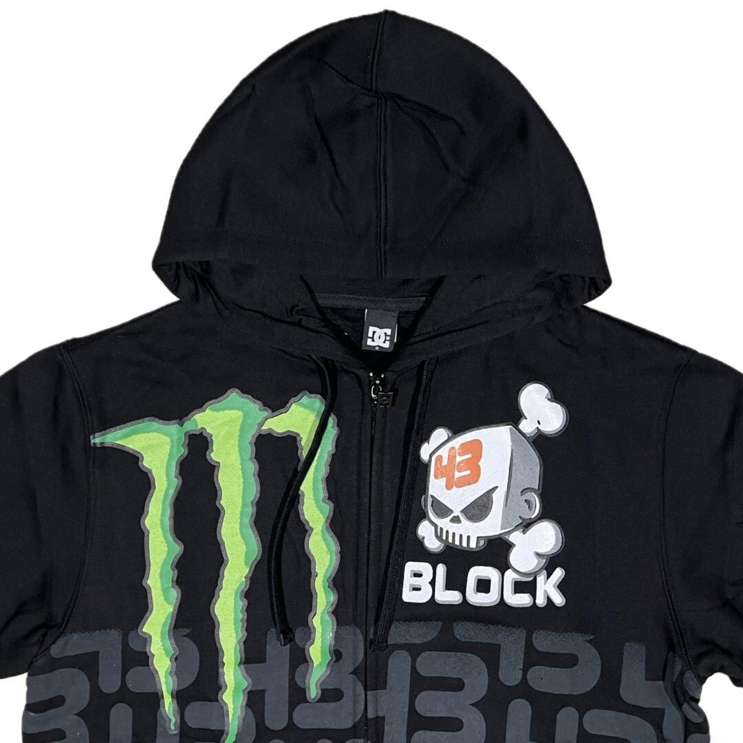 DC Ken Block MONSTER ENERGY Sponsored Half Monogram Zip-up Hoodie