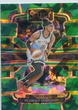 2024 Panini Select WNBA DIAMOND DESHIELDS #100 GREEN ICE PRIZM SKY