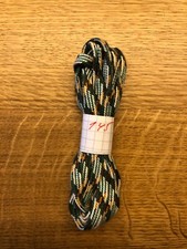 1 Paar Schnürsenkel  / ca. 145 cm Lang /  0,65 cm Breit grün-weiß BW