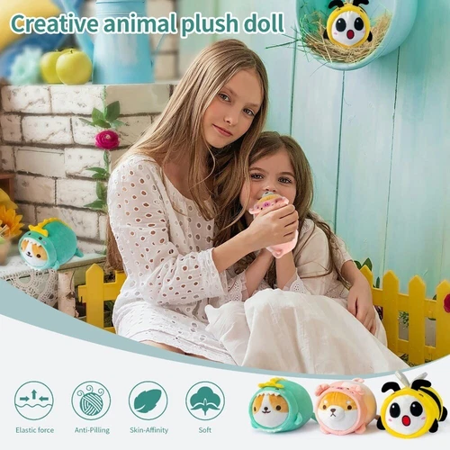 2Pcs Sets Mini Soft Plush Toys Cute Stuffed Animal Toys for Birthday Xmas Gifts - Picture 5 of 17