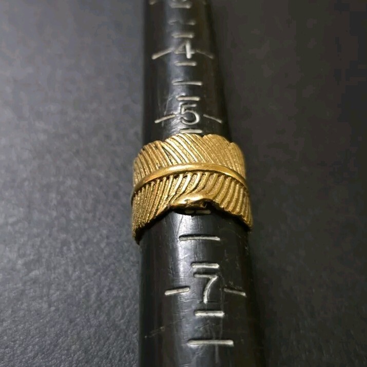 Brass Wrap Feather Labradorite Ring - image 5