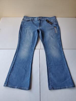 Lee Secretly Shapes Mid-Rise Bootcut Jeans Blue Women's Size 18 (38W x 29L) NEW
