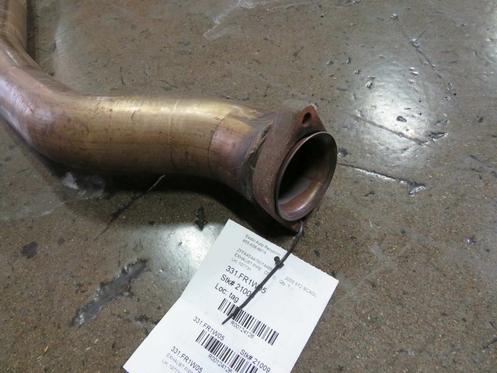 Ferrari 612 Scaglietti, LH, Left, Exhaust Pipe, Used, P/N 197731