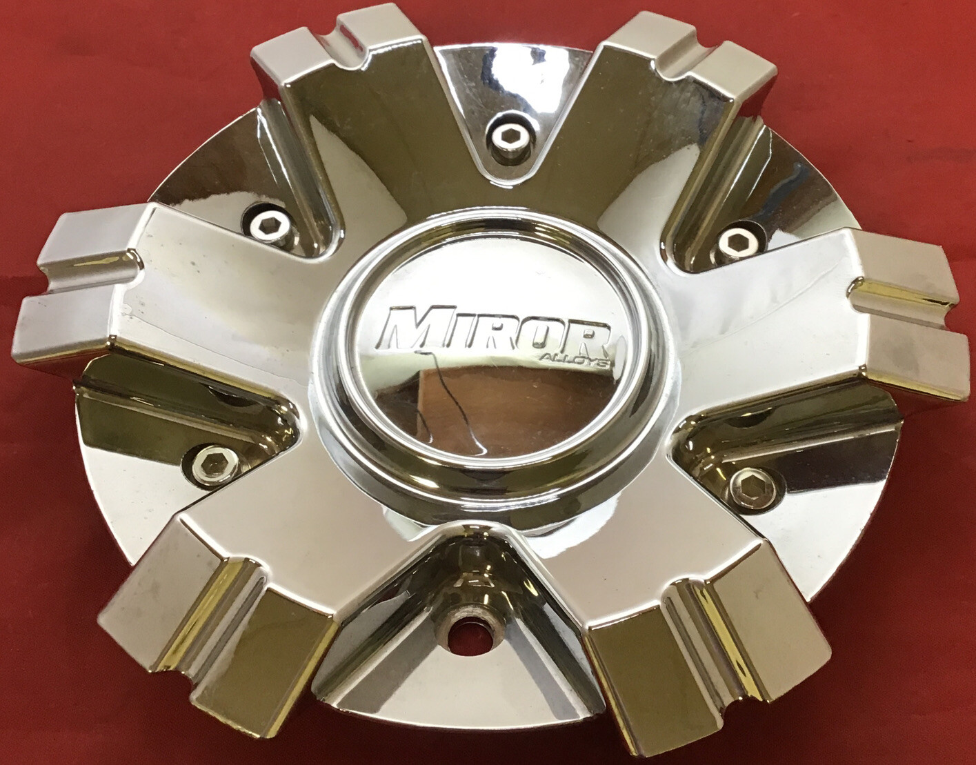ONE LIKE NEW  MIROR CUSTOM WHEELS CHROME CENTER CAP CAP-577L202 11205-image