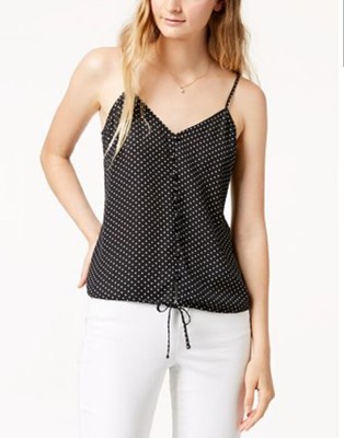 white polka dot cami