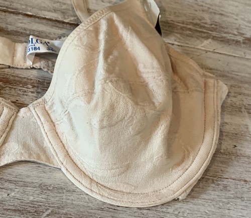 Vintage Olga Demi Underwire Bra 34C Nude Sheer Tapestry 33184 NEW - Picture 9 of 12