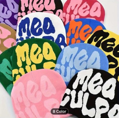 Beanies Hat Men Women  Good Quality Cap Mea Culpa Y2k Warm Fashion