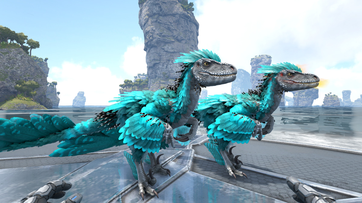 ARK Survival Evolved XBOX PVE Solid Cyan Deinonychus 1407 m (deino)