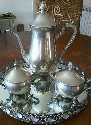 Oggetti in peltro, teiera zuccheriera E lattiera anni 60/70 vintage