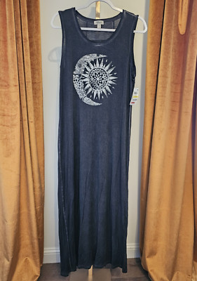 Womens Swim Cover Up Size Medium Style & Co NWT Stretchy Screenprint Boho Dress
