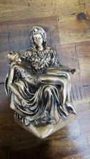 Vintage Life Symbols PIETA Bateville Casket Company Mother Mary Catholic