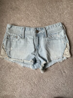 Hollister Short-Short Low Rise Girls 00, Light Blue