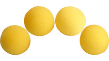 SPONGE BALLS 1.5" REGULAR YELLOW SET OF 4 BALLS FROM MAGIC BY GOSH TRICKS