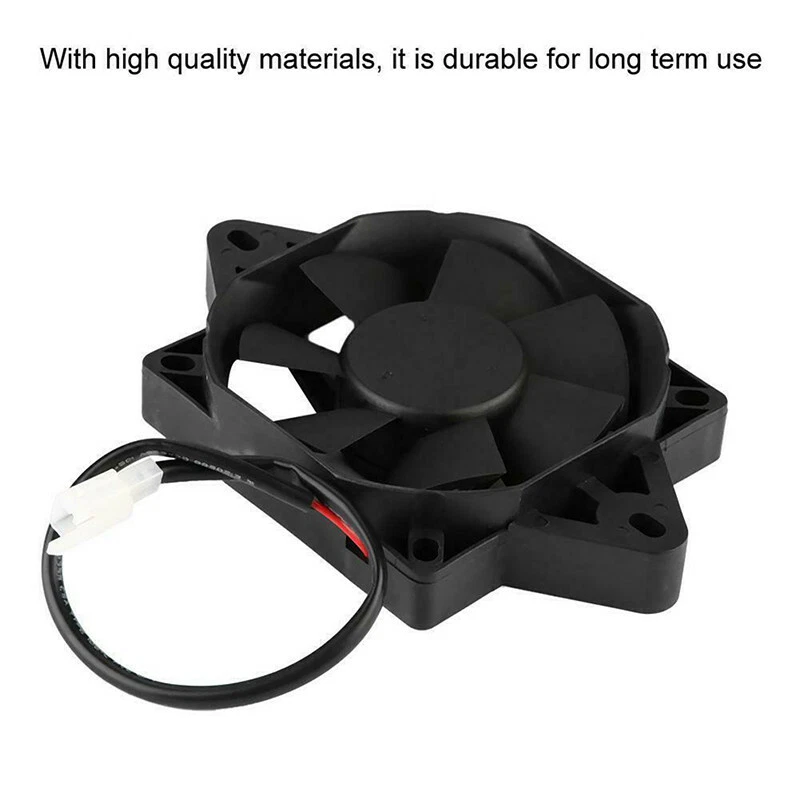 Ventilador radiador 12V motocicleta ATV rendimiento aspas giratorias scooter enfriador Foto 4 de 4
