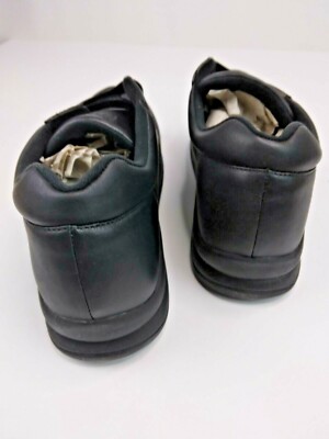 P. W. Minor Canfield 16831 Natural Strap Shoes Ortho Black 