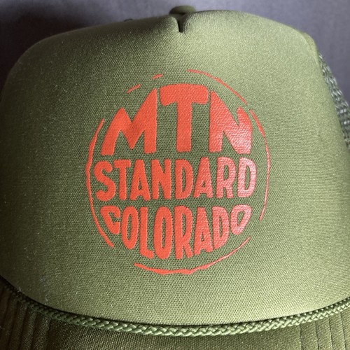 MTN STANDARD Colorado Snapback Trucker Hat Green Olive Mesh Rope Cap - Picture 2 of 16