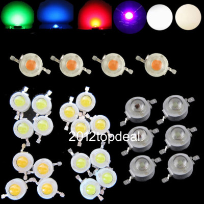 10pcs Warm White Cold White 3W High Power LED Diode LEDs SMD Chips WW CW