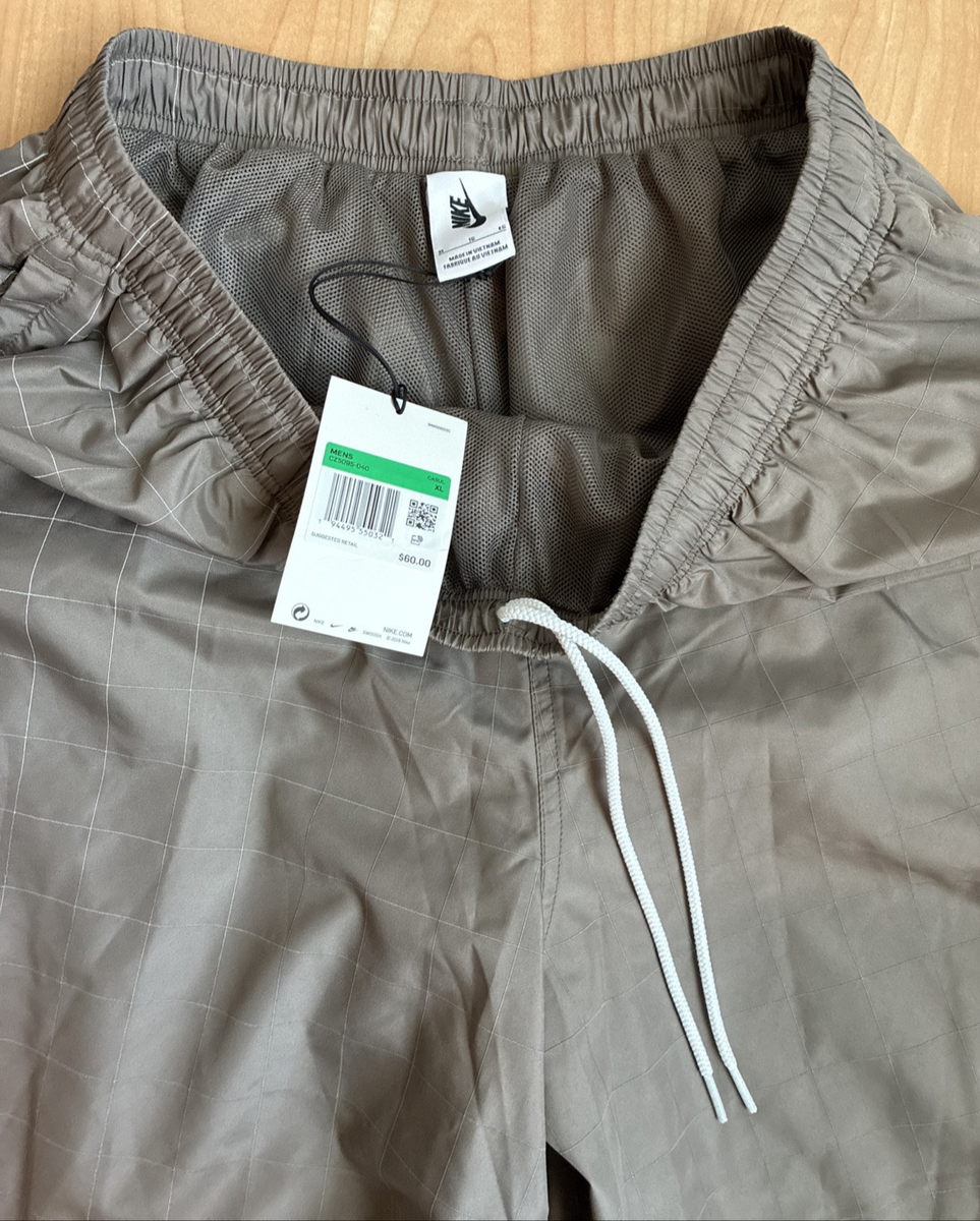 Nike NikeLab Casual Olive Grey Grid Lined Flash Shorts CZ5095-040