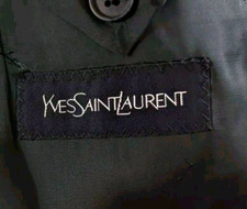 Saint Laurent YSL Mens 42L Charcoal Black Worsted Wool Jacket Sports Coat Canada
