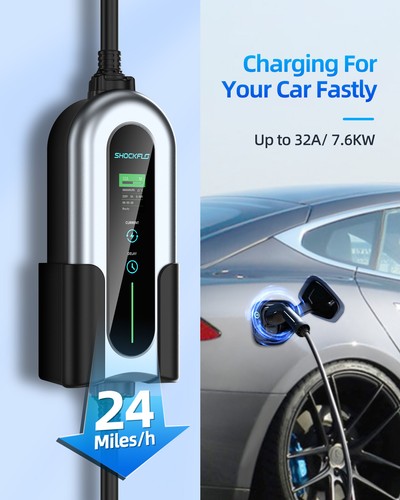 EV Charger G1 Level 2 32Amp 240V NEMA 14-50P Wall-mounted EVSE SAE J1772 - Foto 6 di 12