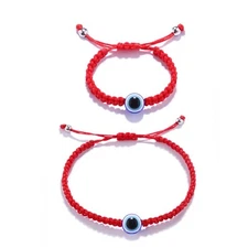 Evil Eye Bracelet Adjustable Lucky Red String Kabbalah Protection Bracelet Mo...