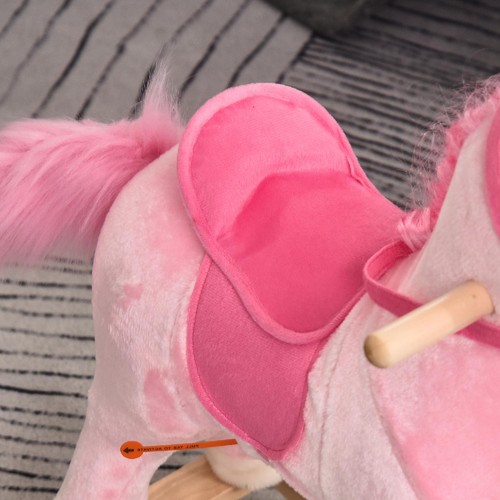 Cavallo a Dondolo per Bambini 36-72 Mesi Rosa DecHome 104330 - Foto 7 di 7