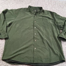 RedHead Shirt Mens 2XL Dark Green 100% Polyester Soft Button Up Outdoors