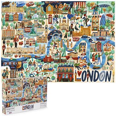 1000 Teile Puzzle Erwachsene London City 100% recycelte Karte 70 x 50 cm