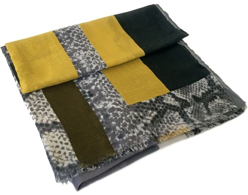 Large Leopard Print Scarf with Stripes Animal Zebra Big Long Shawl Summer Winter - Picture 443 of 818