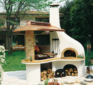 Forno barbecue in muratura palazzetti vulcano forno a legna in ... Barbecue forno a legna